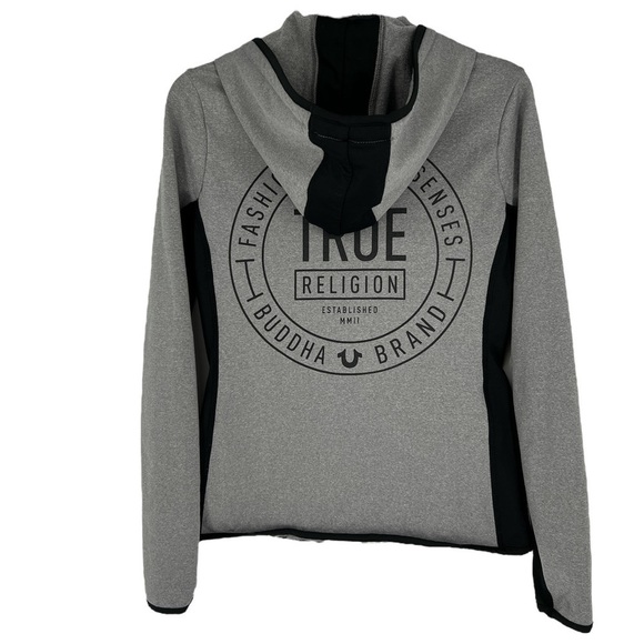TRUE Religion full zip Hoodie size SP Black and gray - Picture 11 of 11